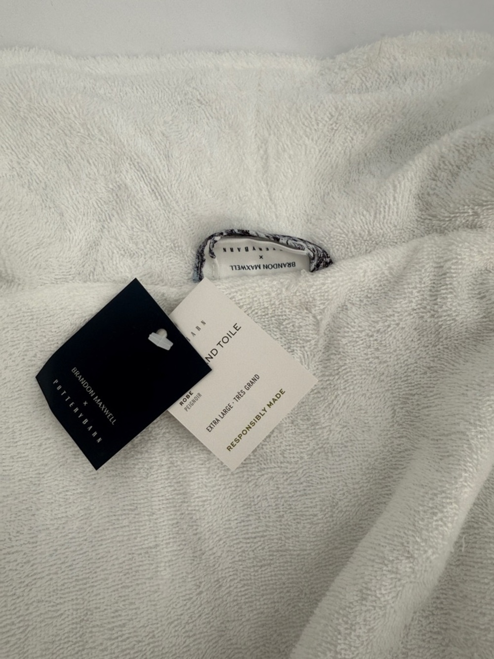 NWT Brandon Maxwell x Pottery Barn Groveland Toile robe XL - Picture 7 of 9